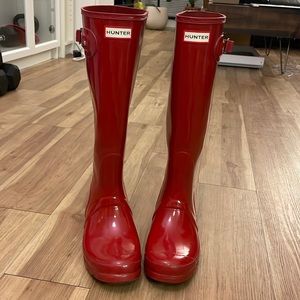 Tall Red Hunter Rain Boots